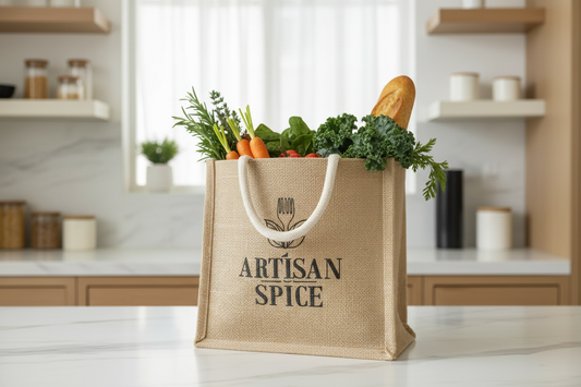 Artisan Spice Small Jute Tote - Kitchen Counter